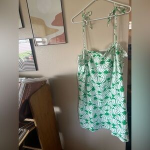 H&M Retro Green Floral Dress